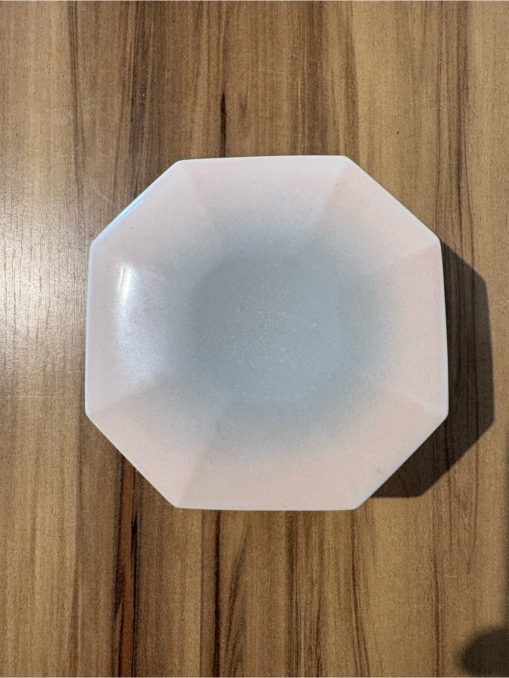 Octagonal Pastel Pink Ceramic Serving Bowl - Eaton Antique